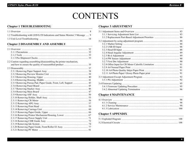 EPSON R320 Service Manual EPSON R320 Service Manual